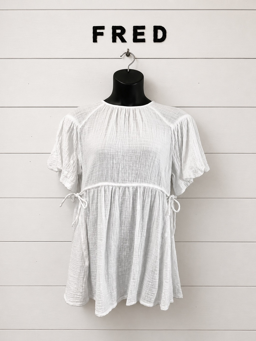 FRED – White Reversible Tunic Dress One Size